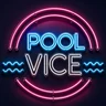 Pool Vice neon pool service logo